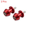 Motorcycle 2 x 6mm Red Aluminum Alloy Swingarm Spool Slider Stand Bobbins