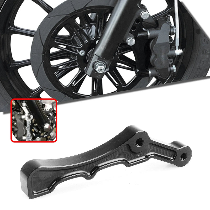 Harley Davidson 1x Black Front Brake Caliper Bracket Kit