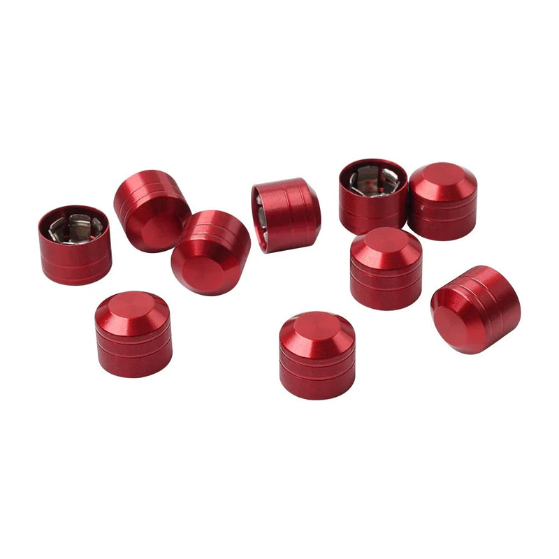 Harley Twin Cam Dyna Softail Red 10 x Engine Cover Bolts Screw Caps CNC