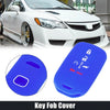 Honda Accord Civic CR-V 5 Button Key Fob Cover Case Blue (2016-2023)