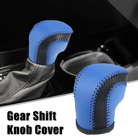 Toyota C-HR Blue Faux Leather Gear Shift Knob Cover (2018–2019)