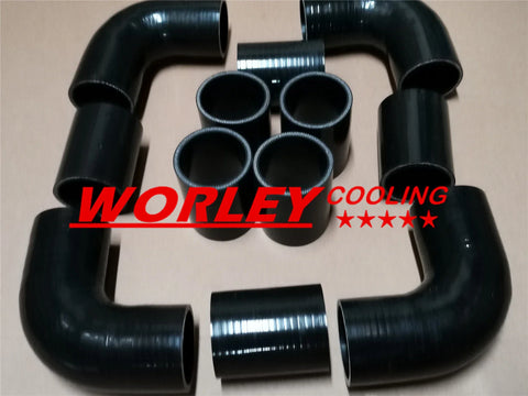 QLD Intercooler 450x300x70mm with 76mm Piping & Silicone Hose
