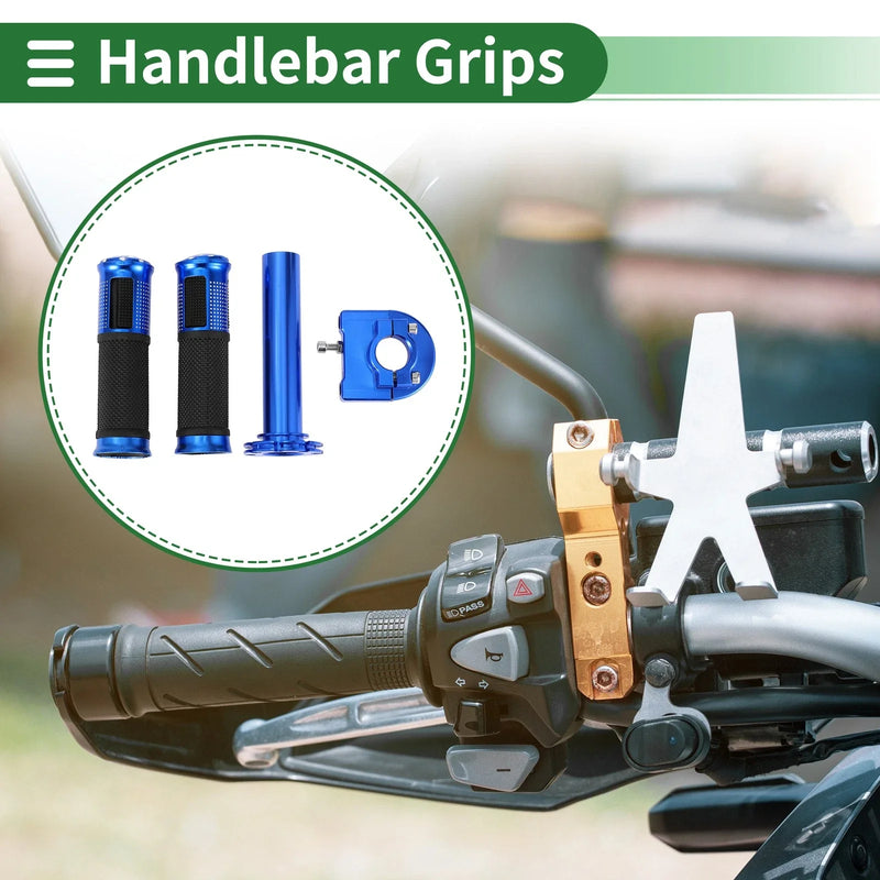 Motorcycle Hand Grips Cover / Handlebar Cover Checkered Diamond Pattern