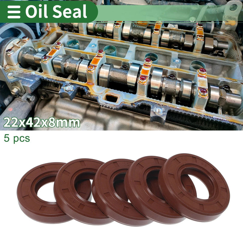 Make Model Oil Seal 22x42x8mm Brown FKM Seal Ring
