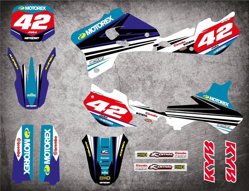 Yamaha YZ 80 (1993-2001) STRIKE STYLE Stickers Custom Graphics Full Kit