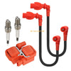 Polaris Ranger 800 2 x Ignition Coils & Spark Plugs with Wire Cap