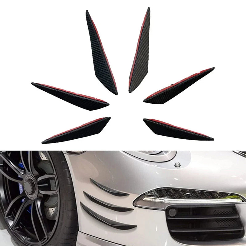 Car Spoiler Canards / 6pcs 6x / Front Bumper Decal Car Lip Splitter Sticker