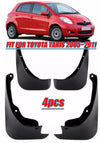 Toyota Yaris 4x Front Rear Splash Guards Mud Flaps Fender ABS (2005–2011)