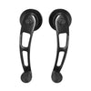 Universal Car & Truck Black Aluminium Manual Door Window Winders