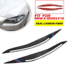 BMW 5 Series F10 Carbon Fiber Fog Light Eyebrow Cover Trim (2014-2016)