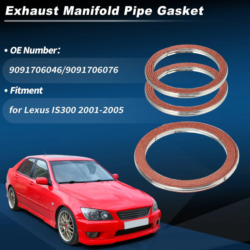 Lexus IS300 2001-2005 Exhaust Pipe Gasket (2 x Muffler Rings)