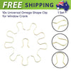 Window Crank Assembly 10 Pcs D10 Universal Omega Shape Retaining Clip Clamps
