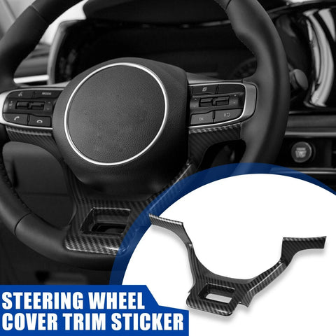 Kia K5 2021-2022 Carbon Fiber Pattern Steering Wheel Cover Trim