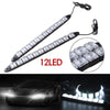 Car 2 x White 12-LED Fog Daytime Running Lights (DC 12V)