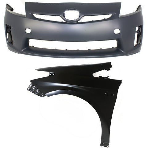 Bumper Cover Kit For 2010-2011 Toyota Prius Front Bumper