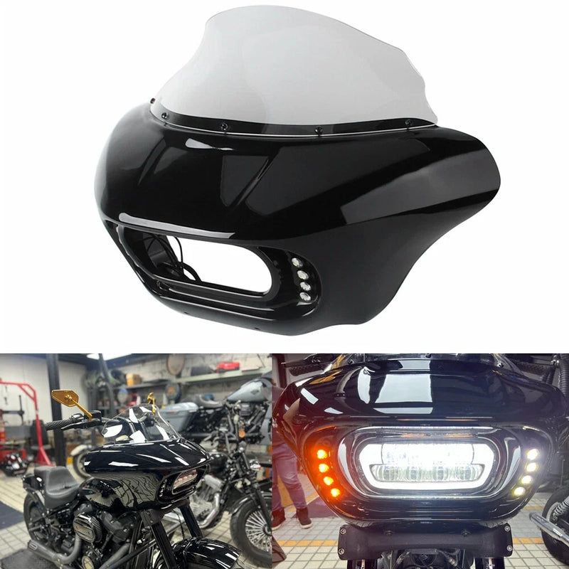 Harley Softail Fat Bob FXFB LED DRL Headlight Fairing (2018-2023)