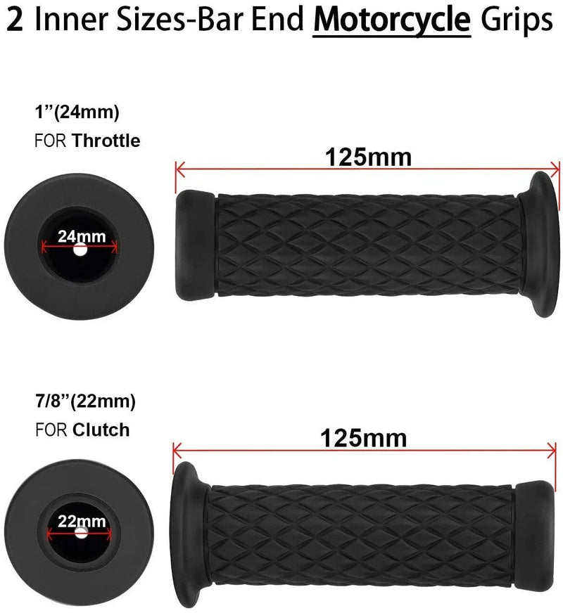 Honda CBR600RR, Grom 125 7/8" Motorcycle Hand Grips (2007-2023)