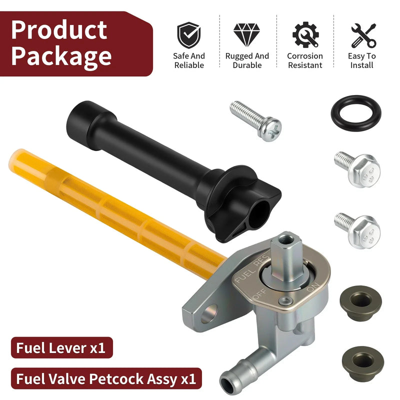 Honda TRX700XX Fuel Valve Petcock Assy w/ Lever (2008–2009)