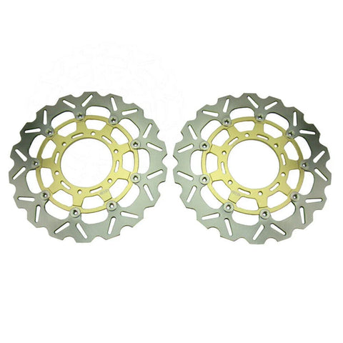 Suzuki GSXR600 GSXR750 GSXR1000 2 x Front Brake Disc Rotors (2008-2012)