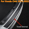 Honda Civic PU Leather Rear Bumper Sill Protector Plate Cover (2013–2022)