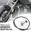 Motorcycle ATV Hoses / 80cm 31.5"10mm Braided Brake Clutch Oil Line Pipe Black