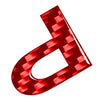 Car Badge Alphabet Letter Red Carbon P Decals Stickers Emblem