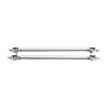 Universal Silver Adjustable Front Bumper Lip Splitter Strut Rod (No Year)
