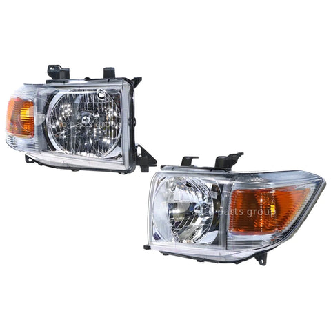 Toyota Landcruiser 70 2007-On Left Right LH+RH Replacement Headlights Pair