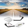 M10 Black White Iron Plastic Rear View Mirrors / Handlebar Mirrors