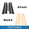 Lexus ES (2002-2006) Black 6 Pcs Door Pillar Window Trim