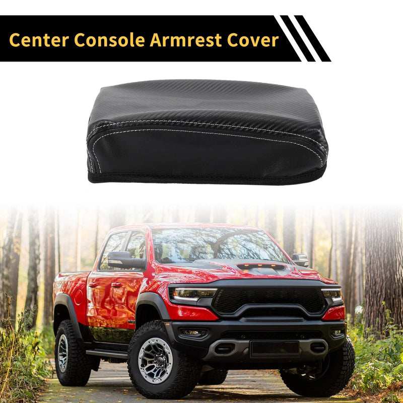 Toyota Tacoma (2016-2020) Black Faux Leather Center Console Lid Armrest Cover