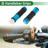 Motorcycle 7/8" 22mm Hand Grips Covers Aluminum Blue