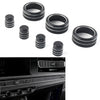 Honda Civic 11th Gen & CR-V 2023-24 Black 7x Switch Knob Ring Cover Trim