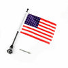 Blk F2 Rear Side Mount Flag Pole with USA Flag