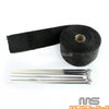 Car Black Pipe Wrap Exhaust Turbo Heat Manifold Header 2"