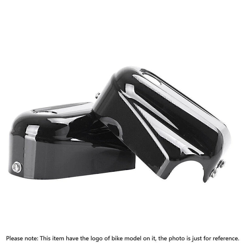Harley Softail (2008-2017) Black / Chrome Rear Axle Cover Caps