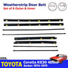 Weatherstrip Door Belt L+R Set 8 Fits Toyota Corolla KE30 TE31 Sedan 1974-79 D01