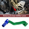Bosuer M4 Green Blue Silver Tone Folding Motorcycle Gear Shifter Lever