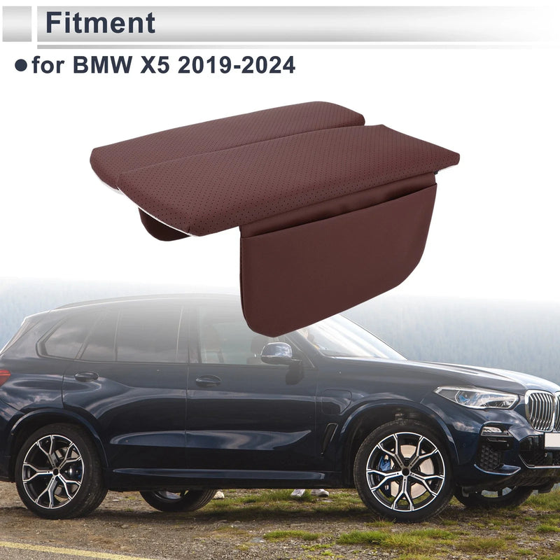 BMW X5 (2019-2024) Dark Red Center Console Cover with Storage Bag
