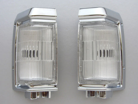 Nissan Navara D21 Pickup Chrome Corner Light Signal Indicators (1995-1997)