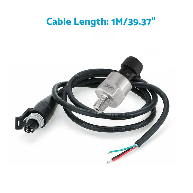 Air Oil Fuel - Stainless Steel 200PSI 5V Pressure Transducer Sensor