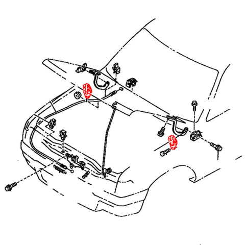 Toyota Hilux 1988-1997 Bonnet Hinge Seals