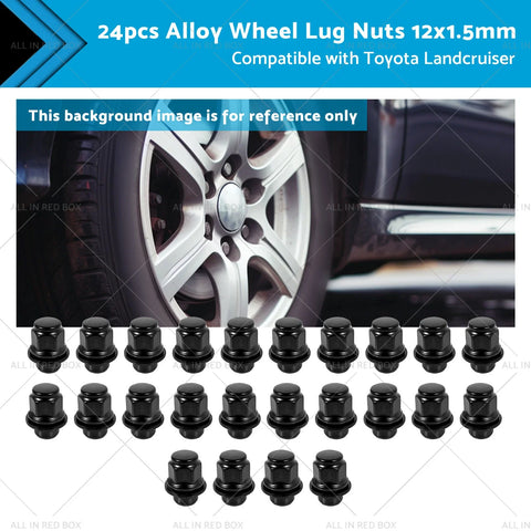 Toyota Landcruiser 24pcs 12x1.5mm Alloy Wheel Lug Nuts (1998-2007)