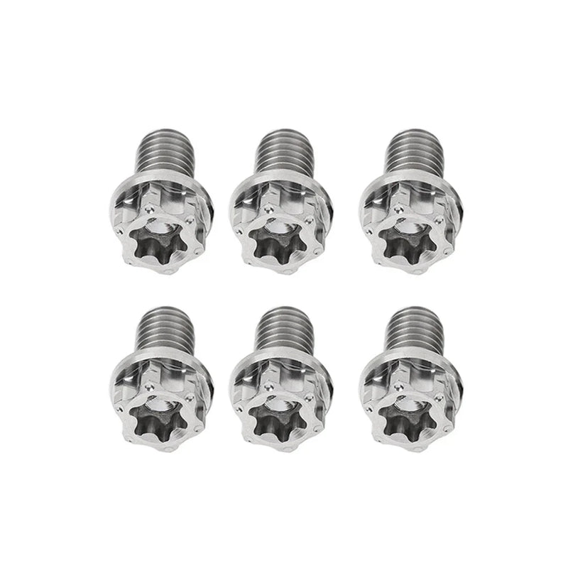 Motorcycle Bike 6 x M8x10mm Titanium Torx Head Flange Screws