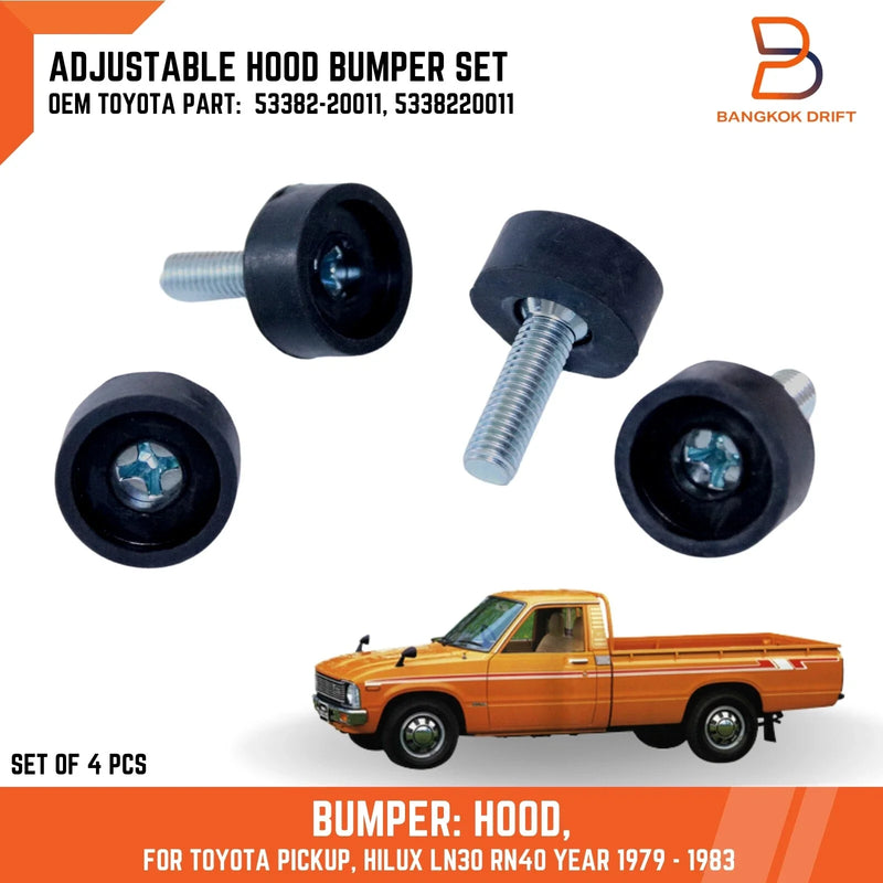 Toyota Hilux RN30 RN40 SR5 Adjustable Hood Bumper Cushion Screw (79-83)