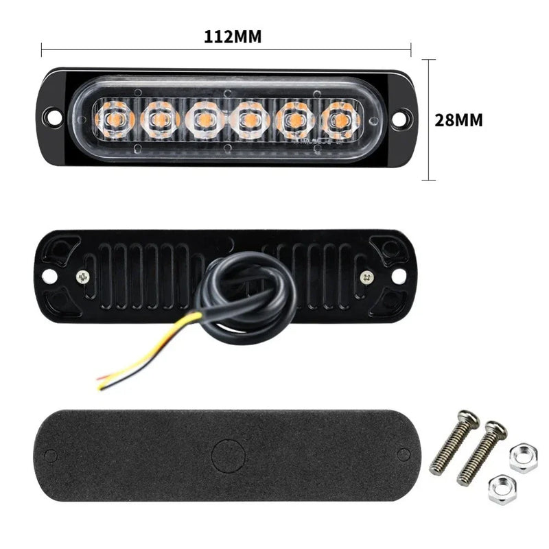 Side Light / 6-LED White Yellow Blue 12V-24V / Pickup Truck