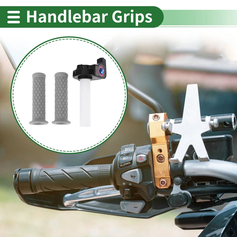 Motorcycle 7/8" 22mm / Hand Grips Cover Kit Handlebar Cover Rubber Gray