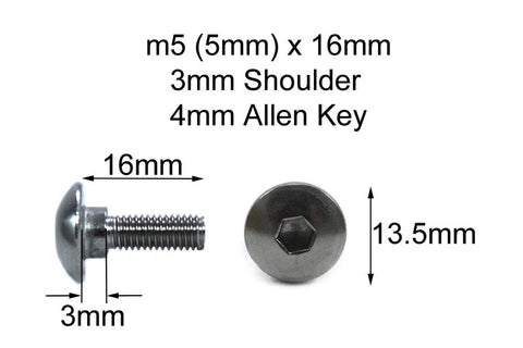 Honda CBR ST1300 VFR 10x Fork Head Bolts Stainless M5 + 3mm Shoulder Stud
