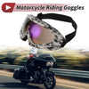 1 Pc Motorcycle Goggles Blue Purple Lens Black White Frame PC TPU