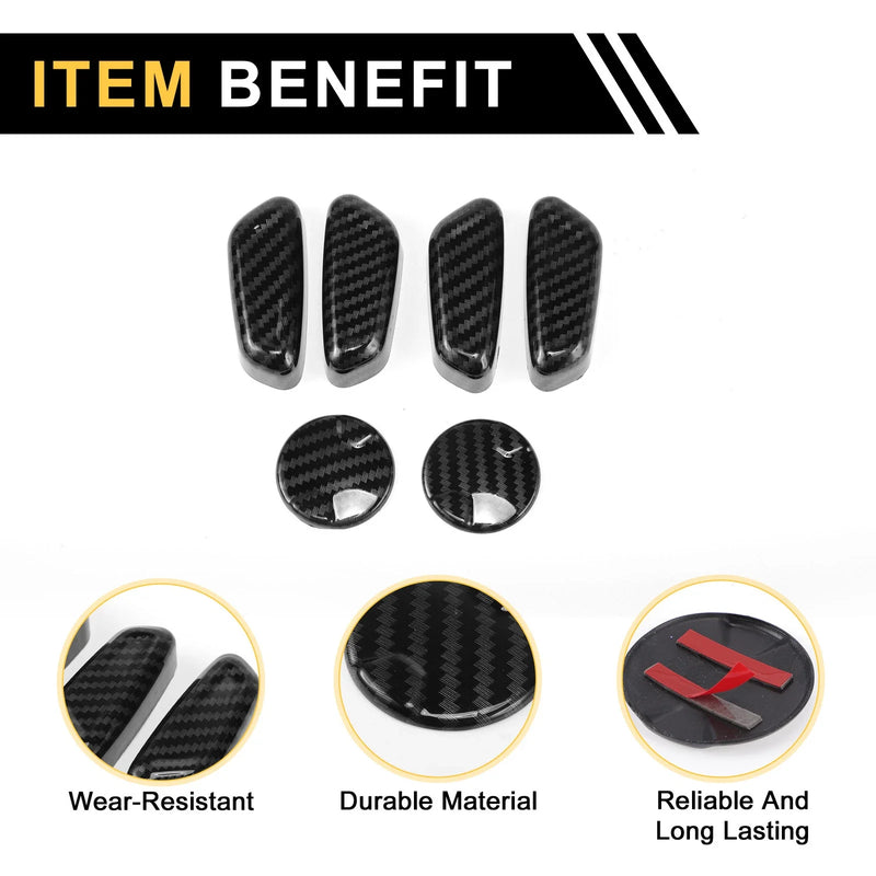 Ford F-150 Carbon Fiber Seat Adjustment Knob Cover (2015-2024)